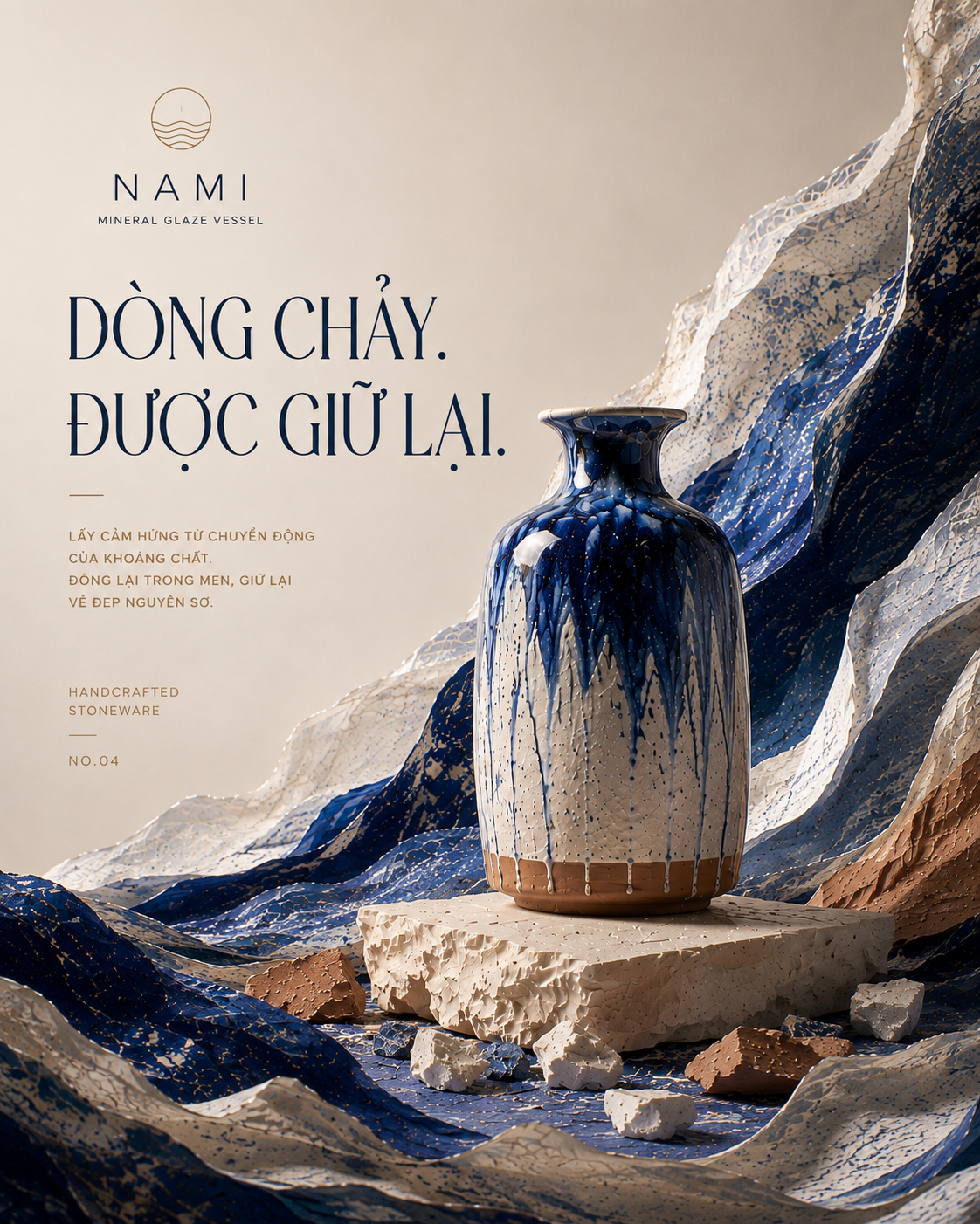 NAMI 4:5 campaign poster: Dòng chảy. Được giữ lại.